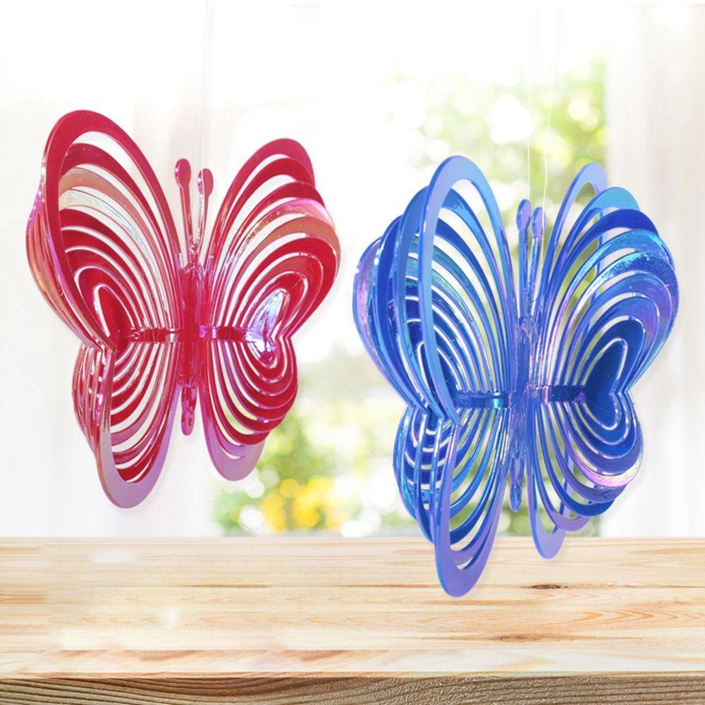 1 Chuông Gió Hình Con Bướm Bằng ABS Treo Trang Trí Vườn