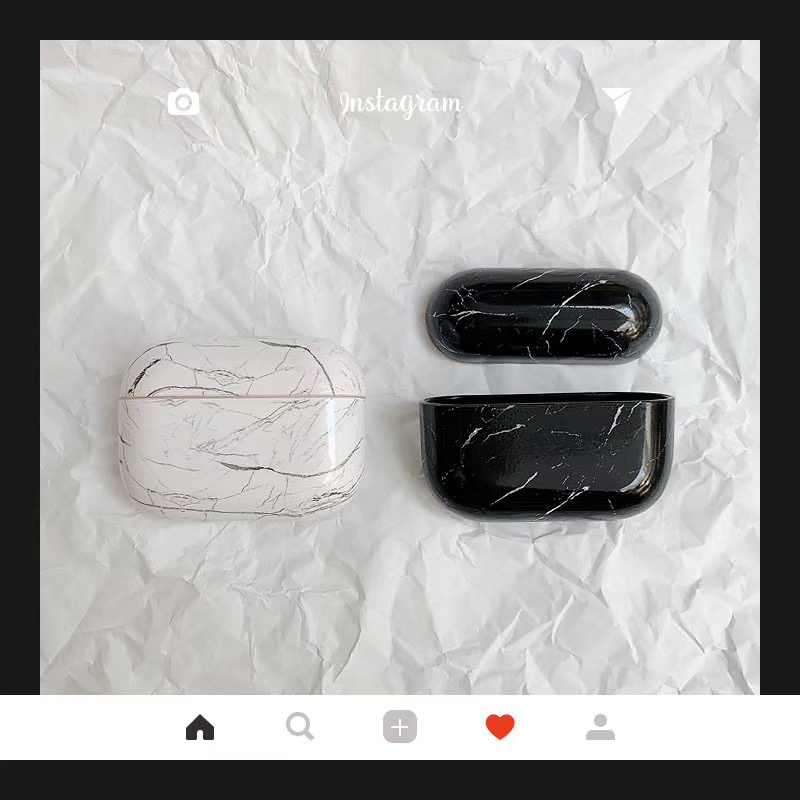 Vỏ Bảo Vệ Hộp Sạc Tai Nghe Airpods 1 / 2 / Pro Bằng Pc Cứng Họa Tiết Vân Đá Cẩm Thạch