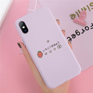 Ốp lưng trơn Iphone họa tiết đơn giản Quả dâu