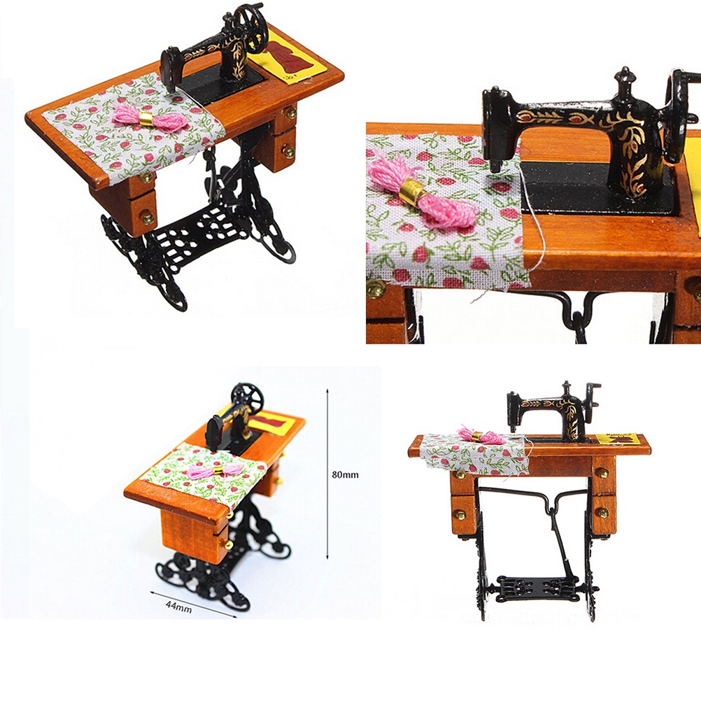 1 Mô Hình Máy May Mini Tỉ Lệ 1: 12 Trang Trí Nhà Búp Bê