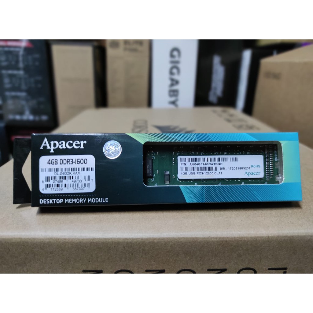 Thẻ Nhớ Pc12800 1600mhz 4gb Ddr3 Apacer (dl.04g2k.kam)