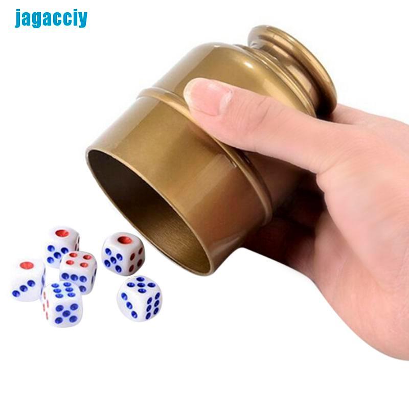 [jagacciy] Bar Party Dice Cup Drinking Board Game Gambling Dice Box With 5 D6 Dice ggbo