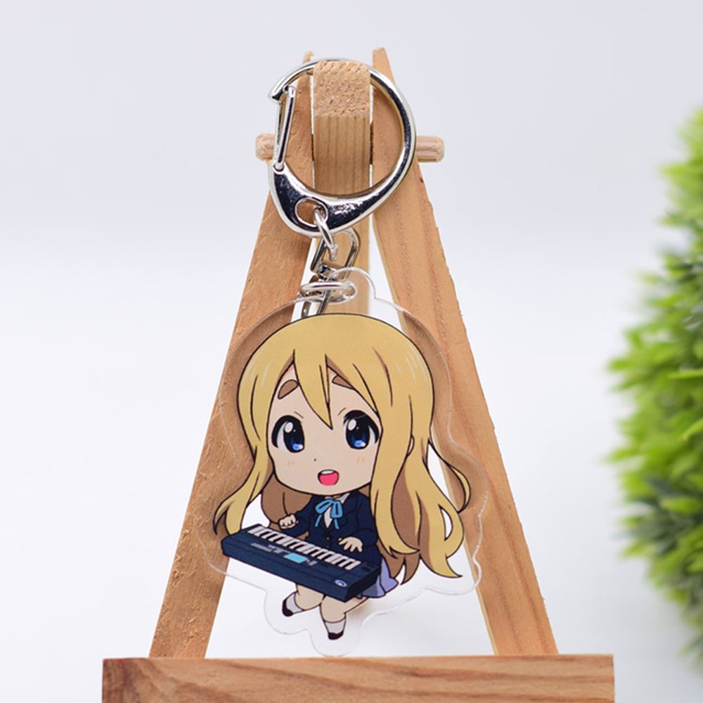 Móc khóa hai mặt bằng acrylic hình nhân vật hoạt hình anime K-ON!\n