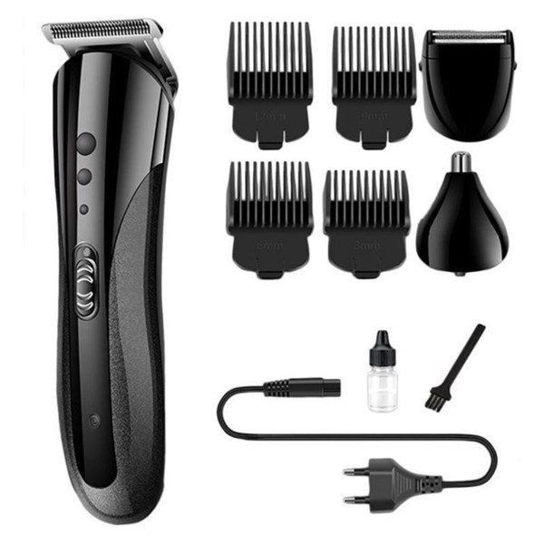 Tông Đơ Cắt Tóc, Cạo Râu, Tỉa Lông Mũi Kemei 3in1 KM-1407 Pin Sạc Đa Năng