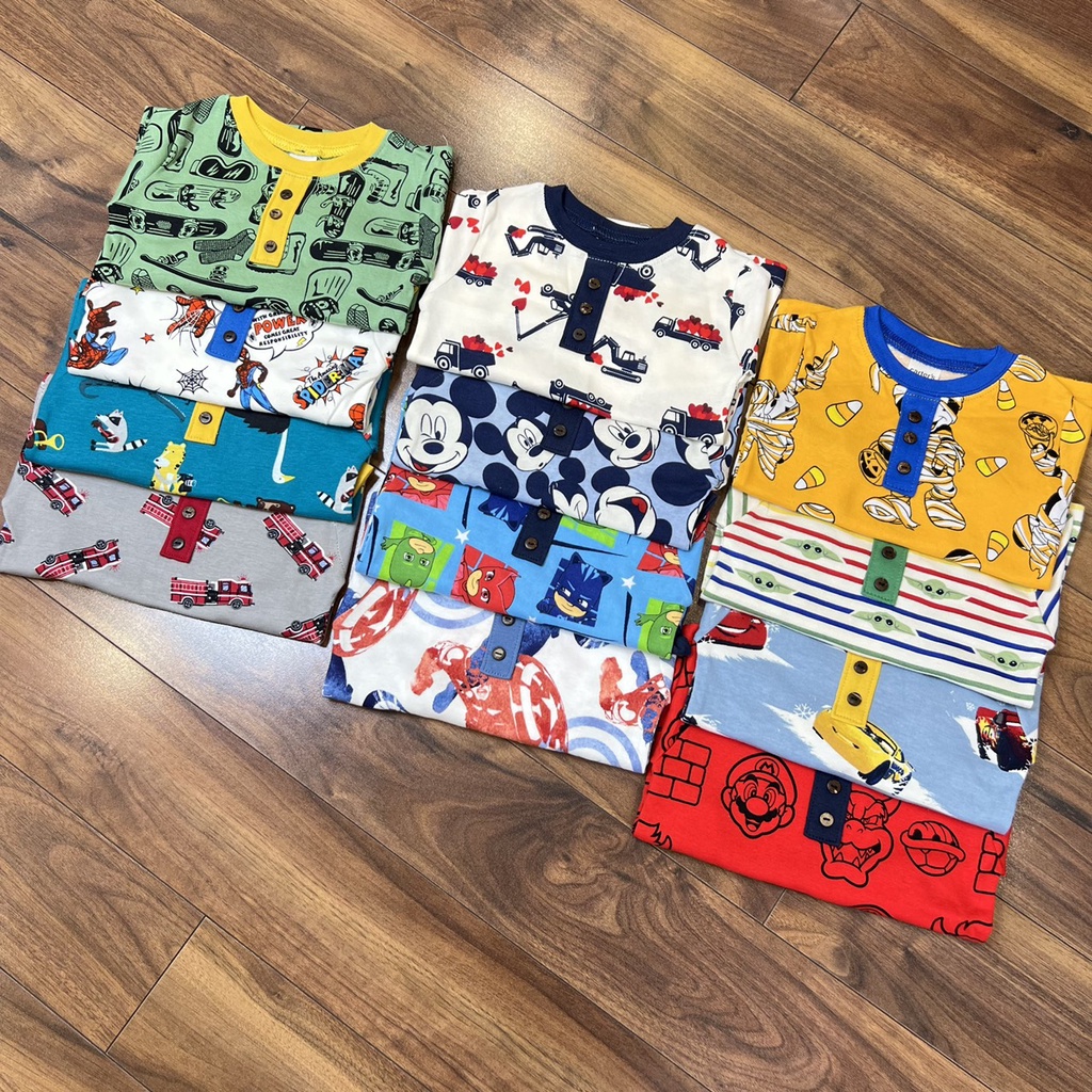 Bộ cotton bozip dài tay cho bé trai
