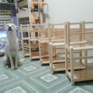 Kệ gỗ đựng gia vị 3 tầng