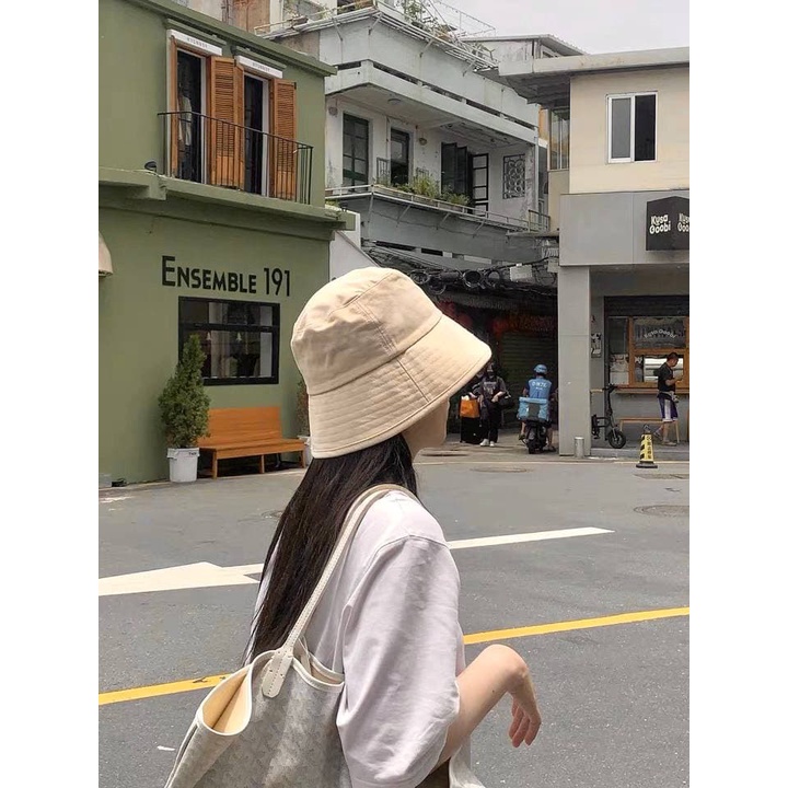 Nón bucket vành cụp Kyubi trơn nhiều màu phong cách Ulzzang Unisex - Mũ Ulzzang Kyubi Simple