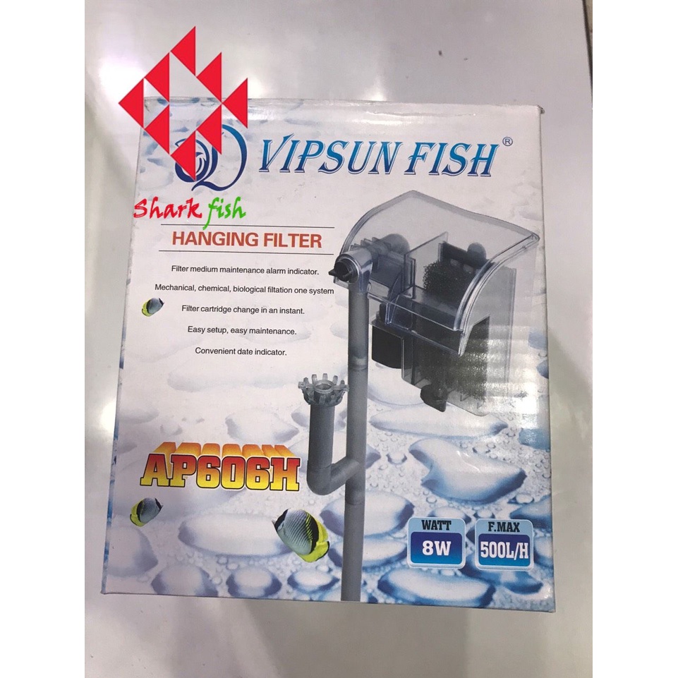 Lọc treo thành hồ vipsun AP303 cho hồ cá-lọc thác hồ cá ap 303-lọc treo hồ cá 303