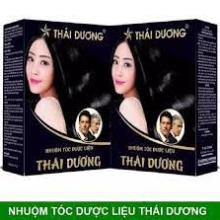 Nhuộm đen tóc thảo dược Thái Dương từ dược liệu Hộp 5 gói từ bột lá henna, an toàn cho tóc và da đầu_[IDC]