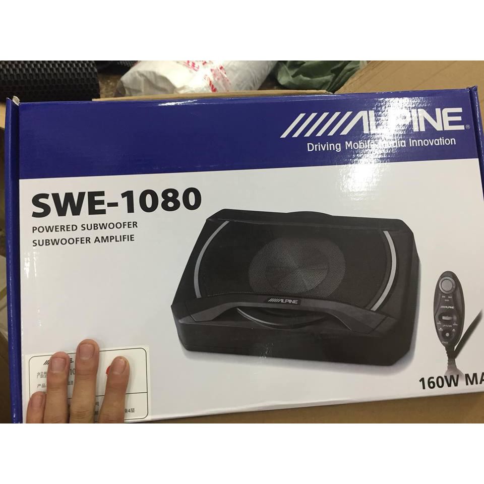Loa Sub gầm ghế, loa siêu trầm ALPINE SWE 1080 đẳng cấp audio ô tô bảo hành 12 tháng
