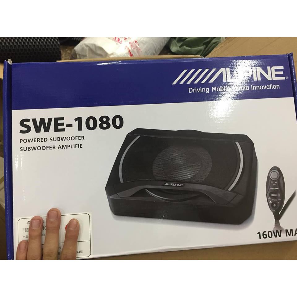 Loa Sub Gầm Ghế ALPINE SWE 1080 đẳng cấp audio ô tô bảo hành 12 tháng