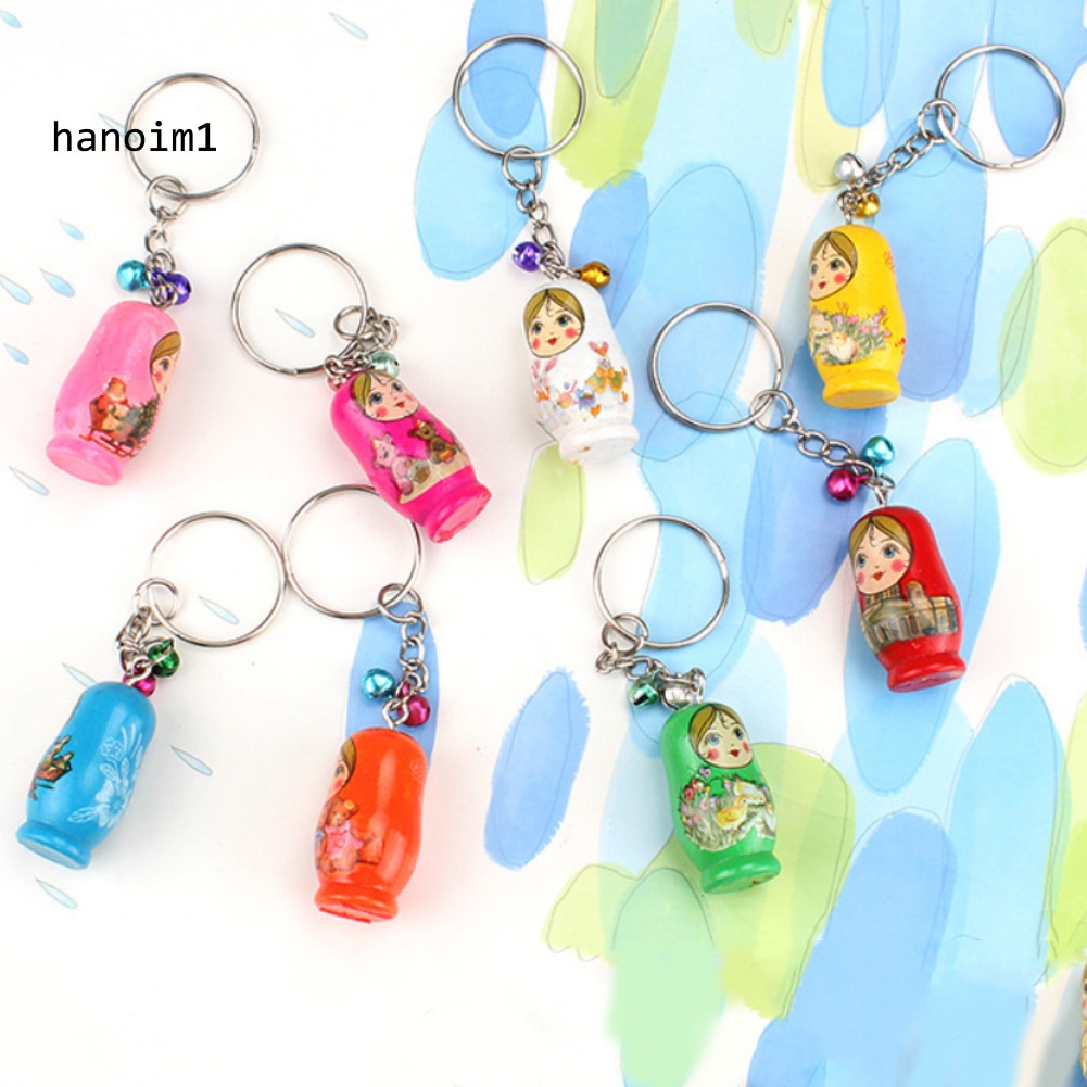 Set 12 mô hình búp bê Nga Matryoshka Matryoshka Matryoshka có móc khóa dễ thương độc đáo cho bé