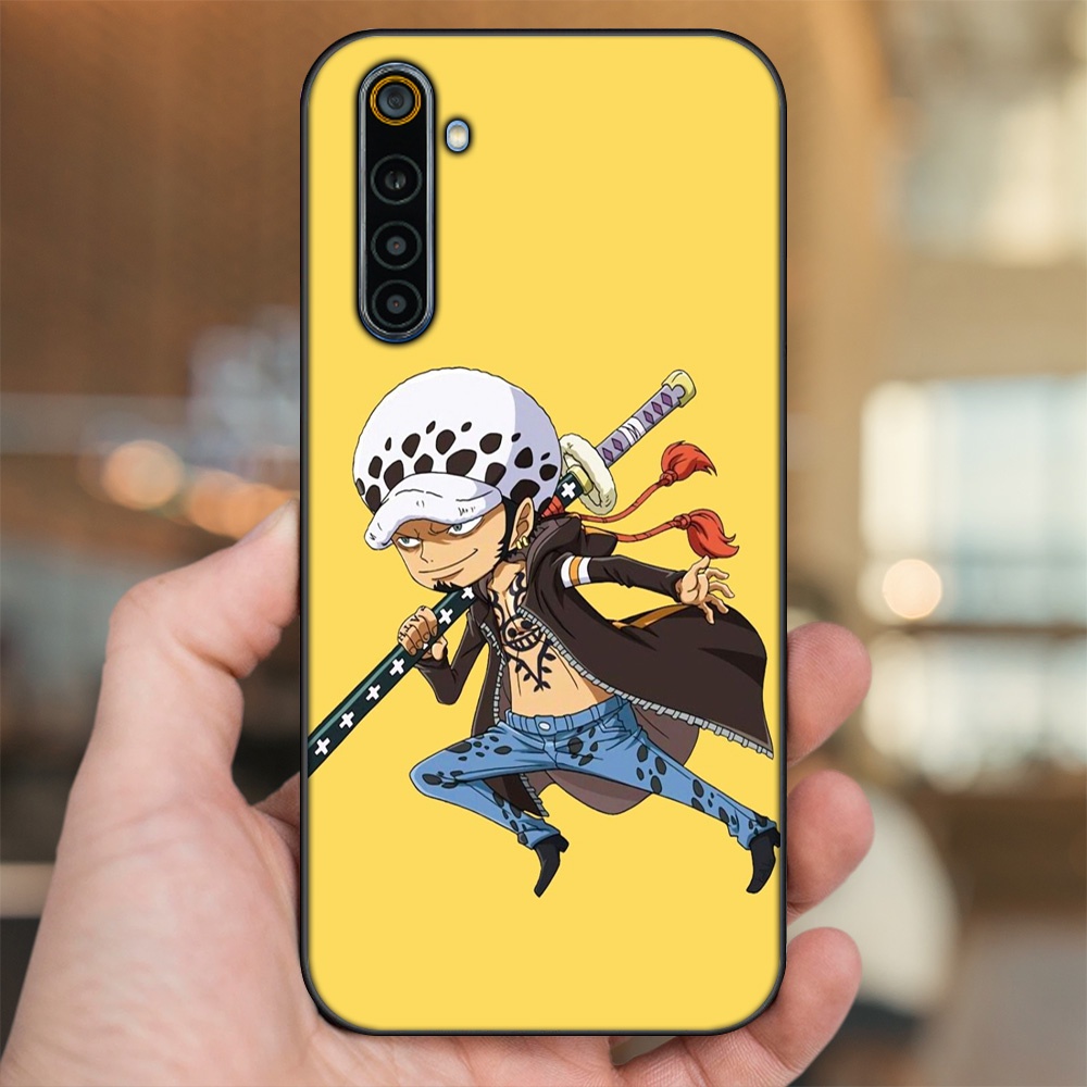 Ốp lưng Realme 6, 6 Pro viền đen in hình Law One Piece