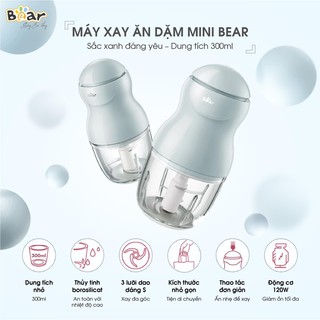 Máy xay Bear 0.3L 1 cối thủy tinh-Bảo hành quốc tế 18 tháng