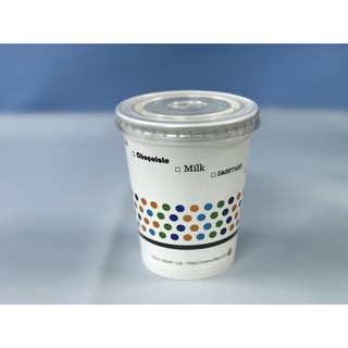 [FreeShip – Ly Giấy] Combo 100 Ly Giấy Kleur Chấm Bi 8oz 280ML+ Kèm Nắp |Kleur Paper Cup