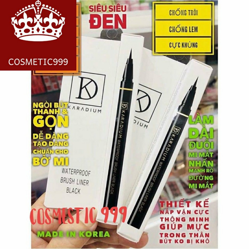 Bút kẻ mắt nước, kẻ mắt karadium WaterProof Eyeliner Pencil hàn quốc chính hãng Cosmetic999