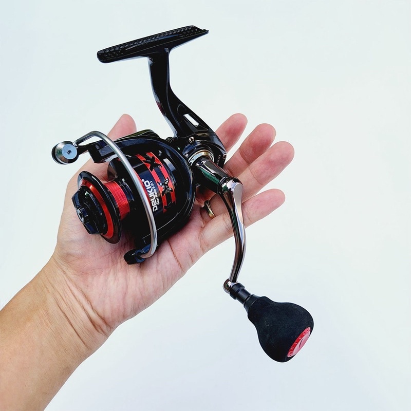 Bộ Cần câu lure đứng carbon Mantis máy câu Deukio Fs3000