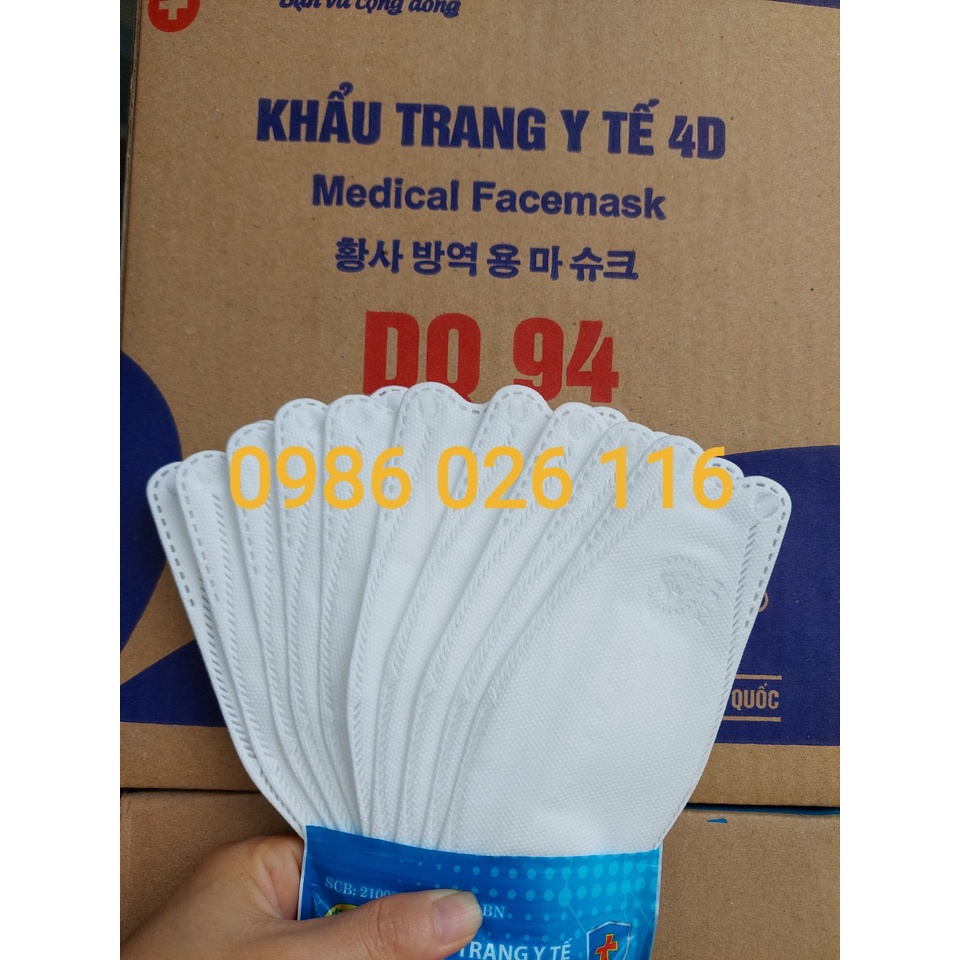 KF94-Thùng 300 cái khẩu trang 4D-DUY QUÂN, SX theo công nghệ Hàn Quốc, kháng khuẩn, chống bụi, thời trang