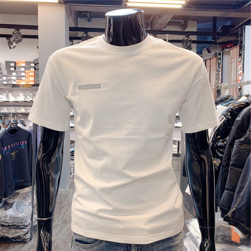 Áo Thun Cotton Tay Ngắn Cổ Tròn In Họa Tiết Phong Cách Châu Âu Thời Trang Mùa Hè Cho Nam