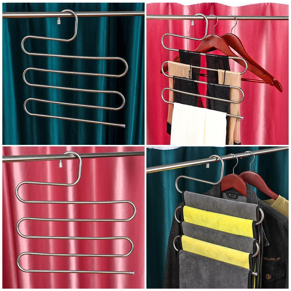 UUMIR Móc Treo Quần Nhiều Tầng Hình Chữ S Tiết Kiệm Không Gian