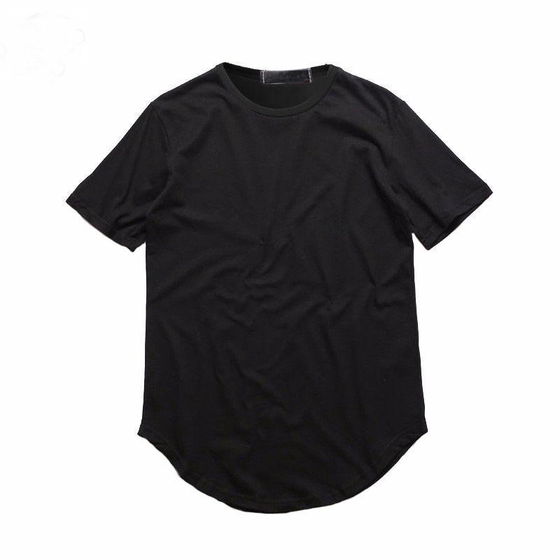 New Men Basic Extended Long T- Shirt Elongated Casual Crew Neck Tee Shirts M-2XL