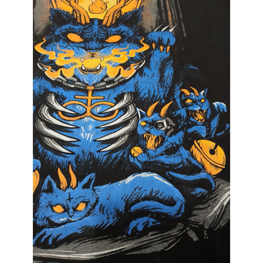 Áo Thun Wash Unisex Nam Nữ Mèo thần tài Hell Lucky Cat Phông Chất In Lụa Vải Cotton Cao Cấp Form Rộng Mỹ Local Brand MVR
