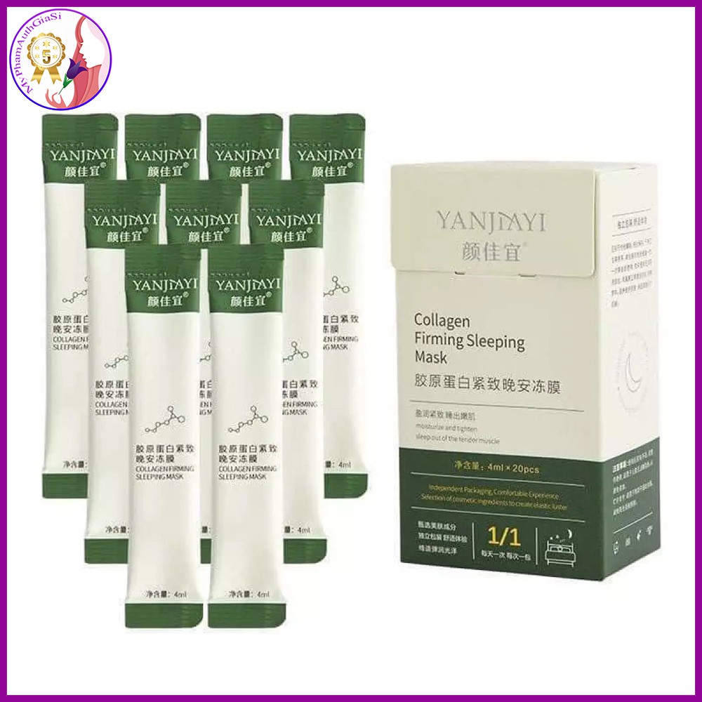 Mặt nạ ngủ thạch chứa collagen yanjiayi giúp săn chắc và nâng cơ mặt hộp 20c