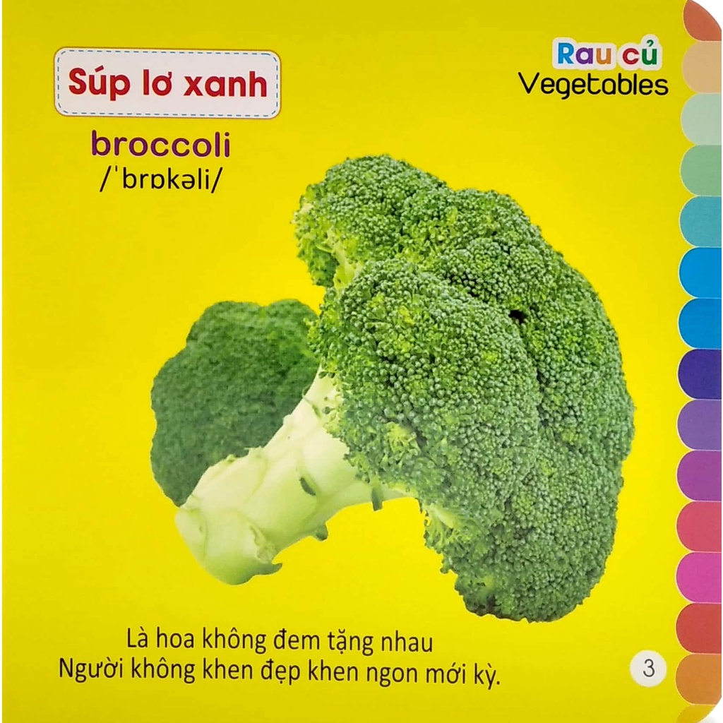 Sách Bé Khám Phá Môi Trường Xung Quanh: Rau Củ - Vegetables (Song Ngữ Việt - Anh)