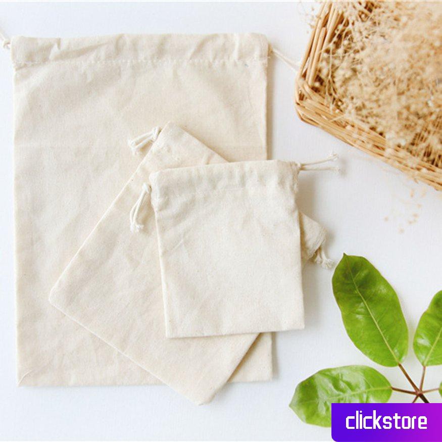 Túi Dây Rút Cotton Màu Sắc Ngọt Ngào