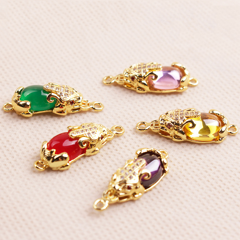 Vòng cổ Mặt Đá Hình Chú Mèo Phong Cách Cổ Điển