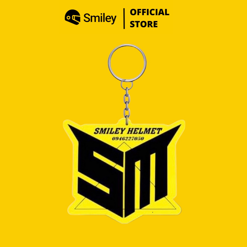 Quà tặng Móc chìa khóa Smiley Helmet