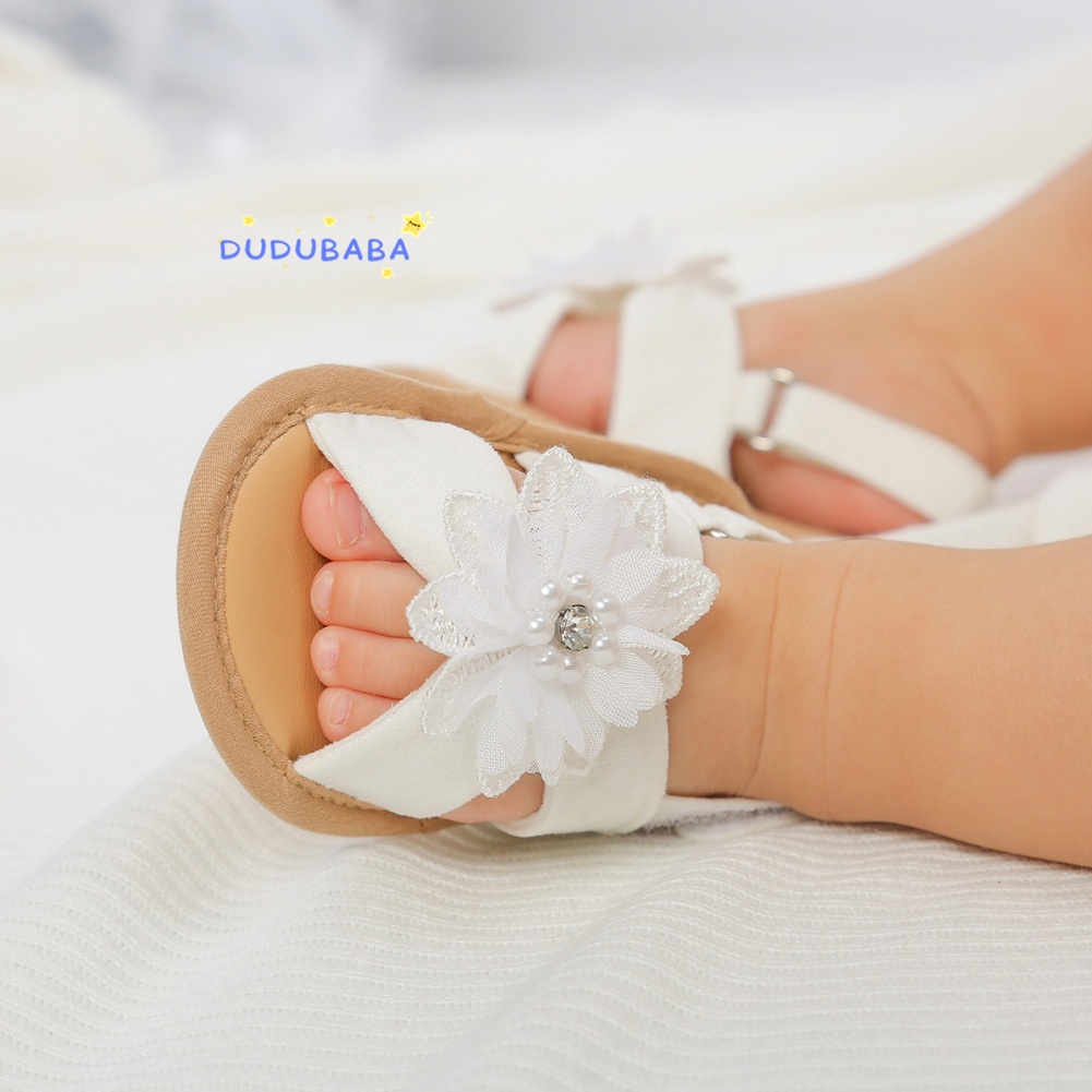 Giày Sandal Đính Hoa Dễ Thương Cho Bé Gái