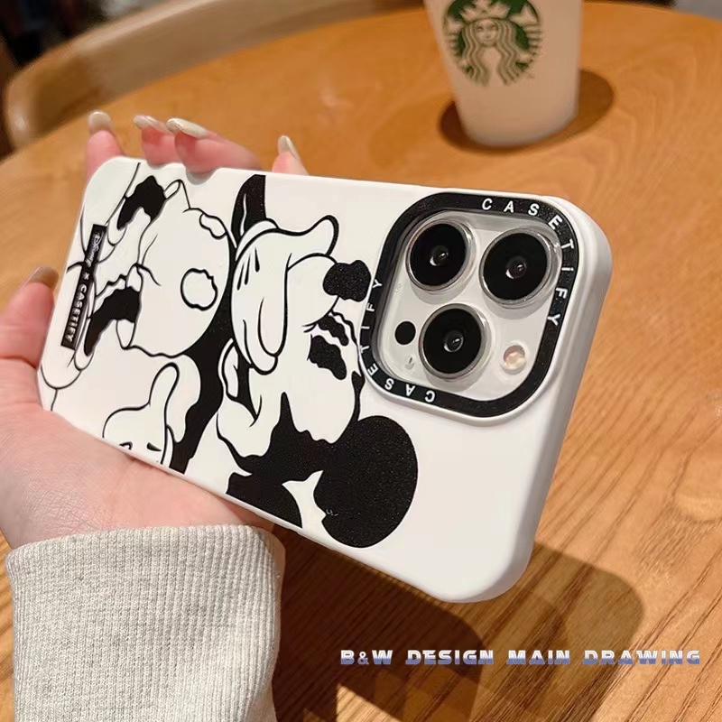 Ốp Điện Thoại Silicon Flannel Chống Sốc In Hình Mickey Hoạt Hình Cho iPhone 14 13 12 11 Pro MAX IX XS MAX XR