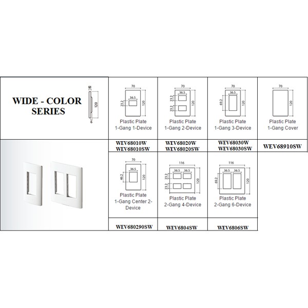 Mặt dùng cho 2 thiết bị Panasonic Halumie