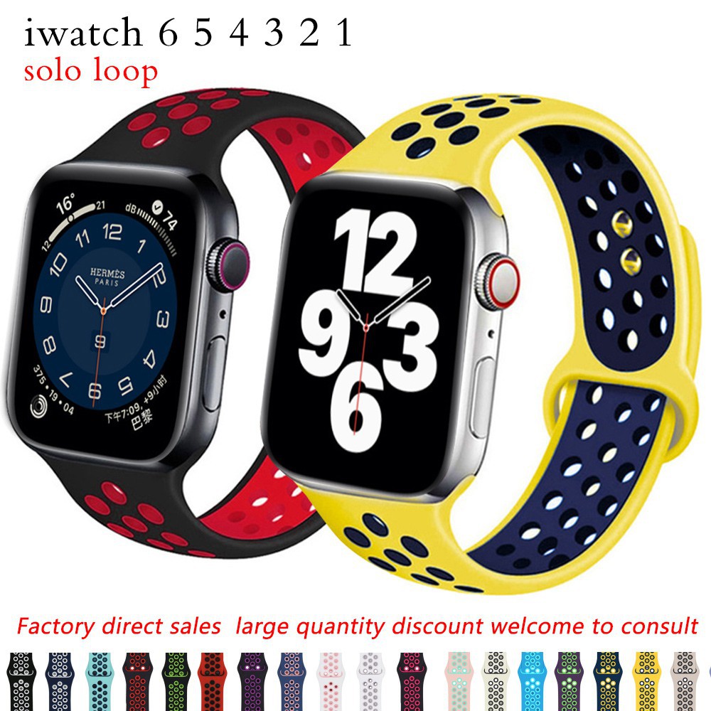 Dây Đeo Silicon Mềm Cho Đồng Hồ Thông Minh iwatch series 8 / 7 / 6 / 5 / 4 / 3 / 2 / 1 45mm 41mm 40mm 44mm 42mm 38mm