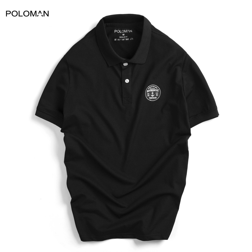 Áo thun Polo nam cổ bẻ NEMO in họa tiết chất vải Cá Sấu Cotton xuất xịn,chuẩn form Đen P41-POLOMAN | BigBuy360 - bigbuy360.vn