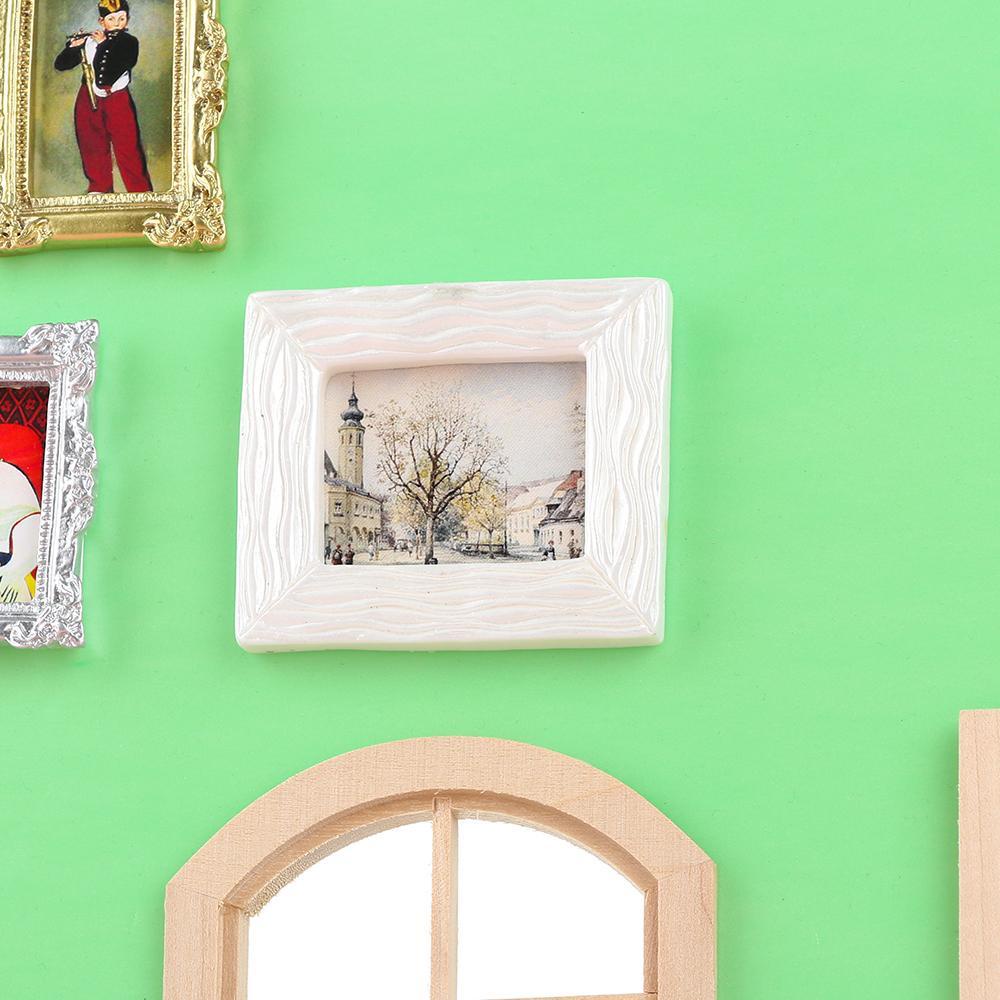 BEBETTERM Tranh Sơn Dầu Phong Cảnh Treo Tường Tỉ Lệ 1: 12 Trang Trí Nhà Búp Bê