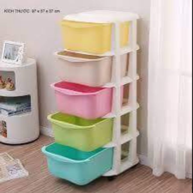 tủ nhựa 5 tầng,
Tủ nhựa 5 tầng  có bánh xe
- Kích thước: Dài 37cm, rộng 37cm, cao 97cmnhựa PP cao cấp không gây độc hại,