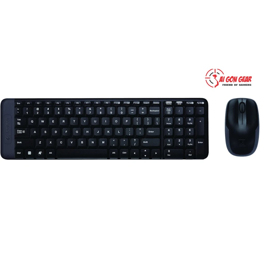 Bộ bàn phím và chuột Logitech Keyboard + Mouse WL MK220 Chính Hãng