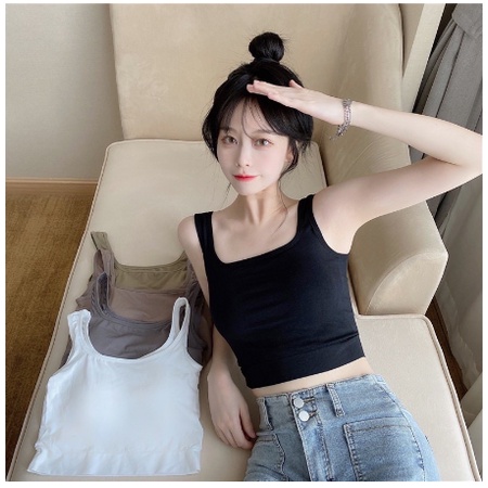 Hot - Áo bra thun cotton mềm mịn sẵn đệm ngực hot