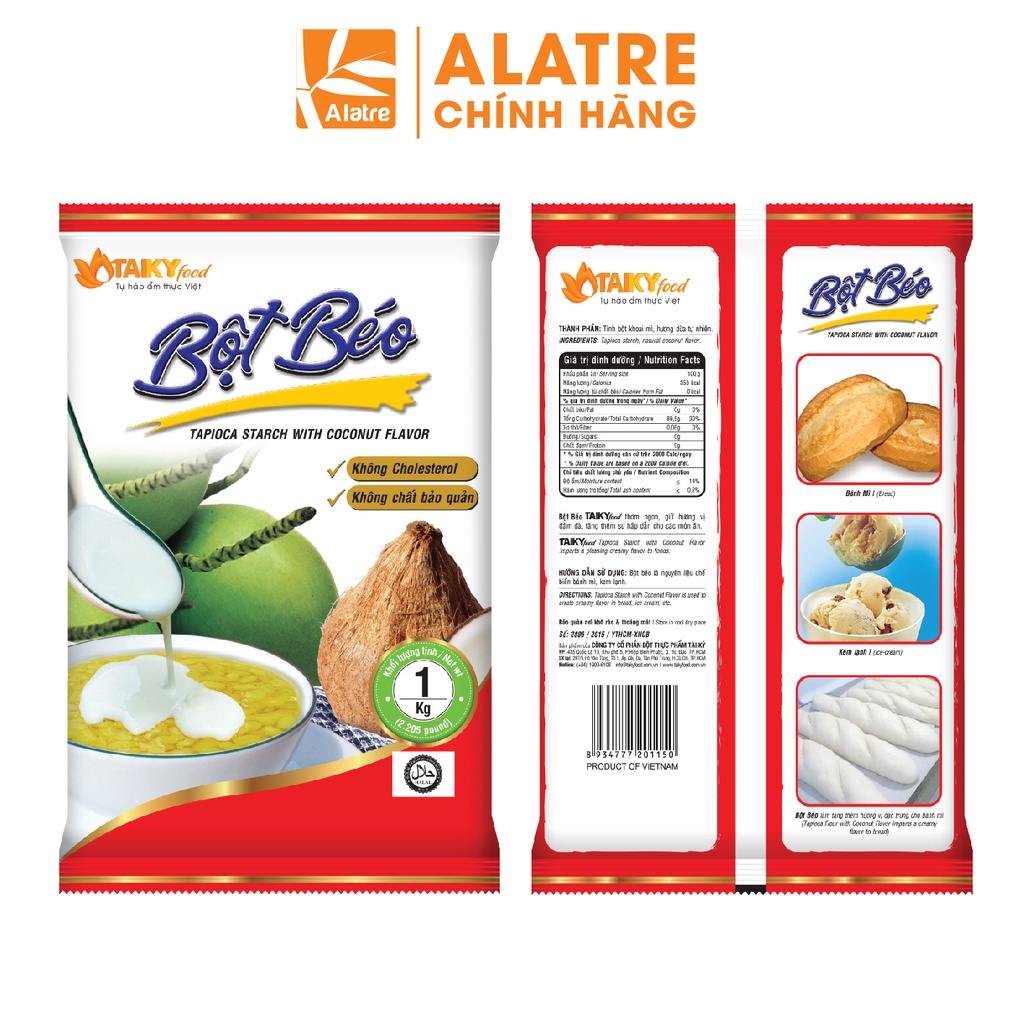 1KG Bột Béo Đỏ TÀI KÝ - Hàng Chính Hãng Date Mới Nhất!