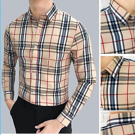 Áo sơ mi nam kẻ BBR dài tay vải hàng Xuất cực sin, cam kết hàng chất lượng, phong cách trẻ | BigBuy360 - bigbuy360.vn