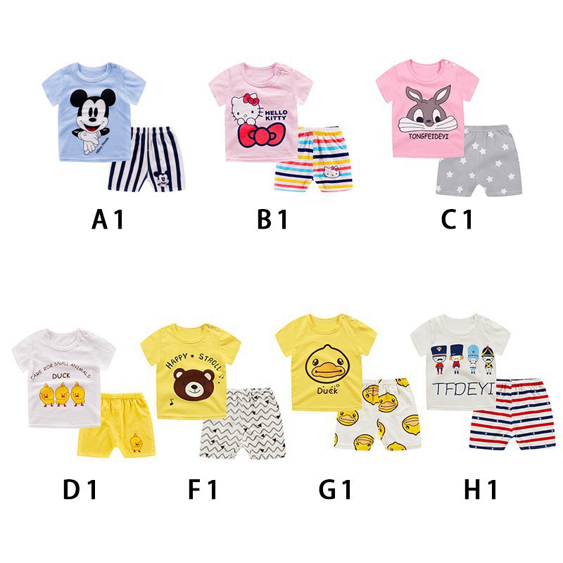 Set áo thun + quần short cho bé trai