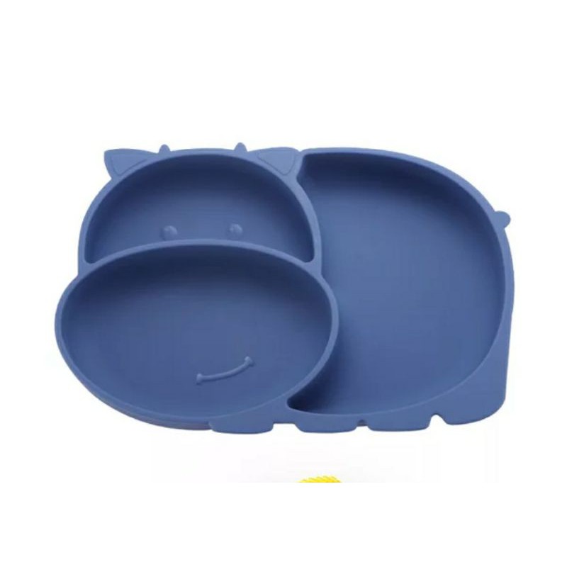 khay ăn dặm silicon chống lật ( Hình Con Bò Sữa )