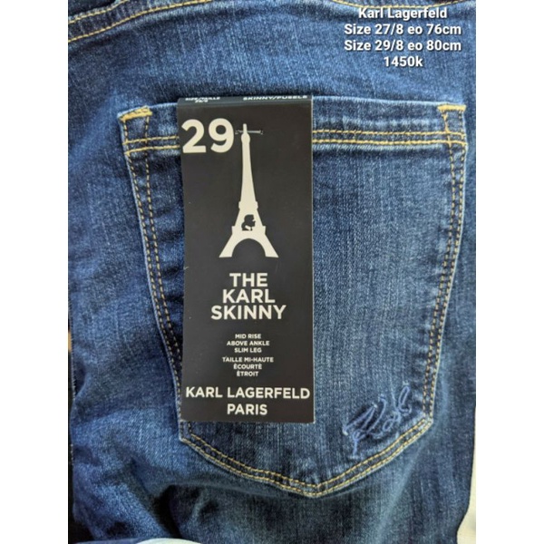 Quần jean Nữ Karl Lagerfeld The KarlvSkinny Mid Rise Above Ankle Slim Leg