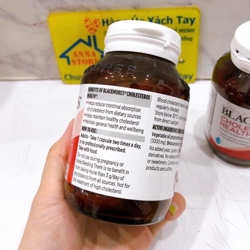 Viên Uống Blackmores Cholesterol Health Giảm Mỡ Máu Cải Thiện Các Vấn Đề Về Tim Mạch Huyết Áp