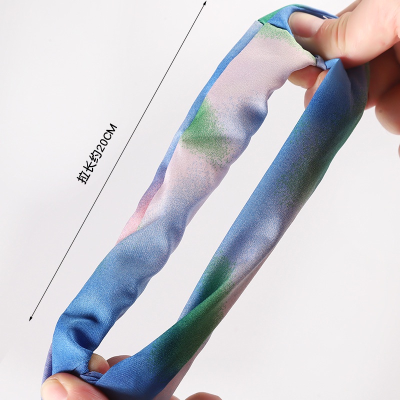 Dây Buộc Tóc Vải Co Giãn Màu Sắc Gradient Đơn Giản Dễ Phối Đồ