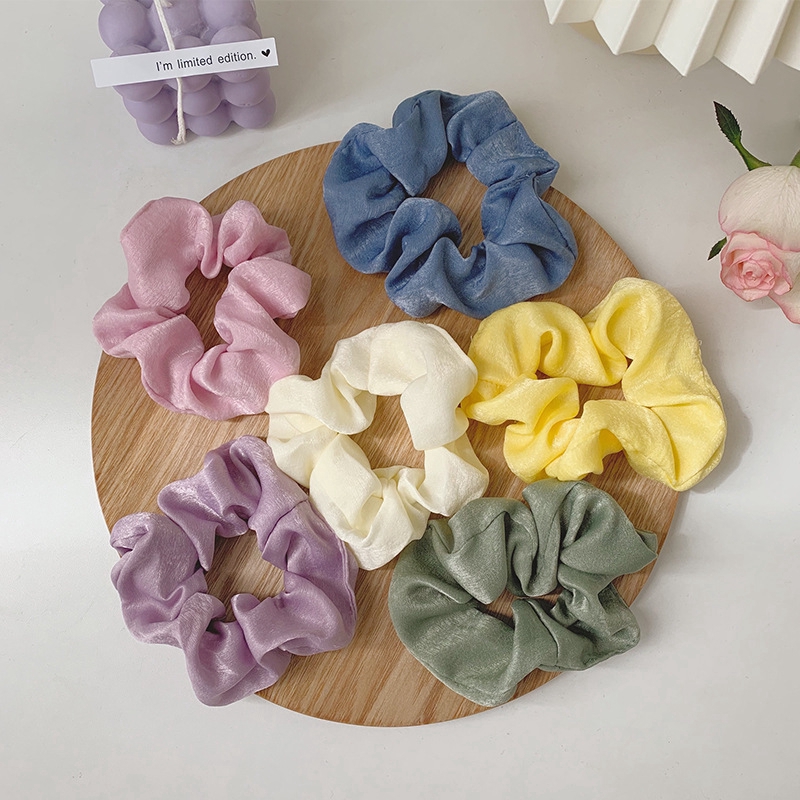 Dây buộc tóc màu trơn kiểu dáng đơn giản thời trang cho nữ d52602