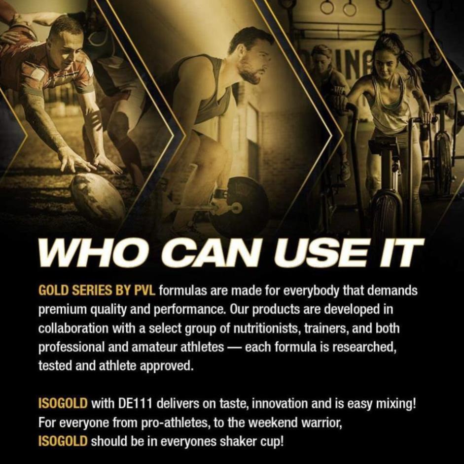 PVL ISO GOLD 5LBS  - PREMIUM ISOLATE 100% WHEY PROTEIN - CAM KẾT CHÍNH HÃNG  | Sữa tăng cơ siêu tinh khiết hấp thụ nhanh
