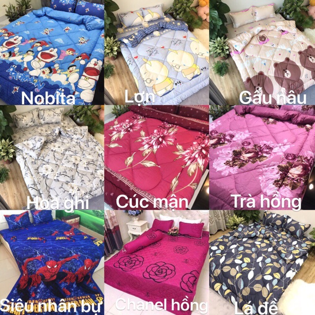 Bộ 1 Ga Chun và 2 Vỏ Gối Nằm (Size đệm từ 1m->1m8*2m đồng giá ) nhắn tin báo mẫu | BigBuy360 - bigbuy360.vn